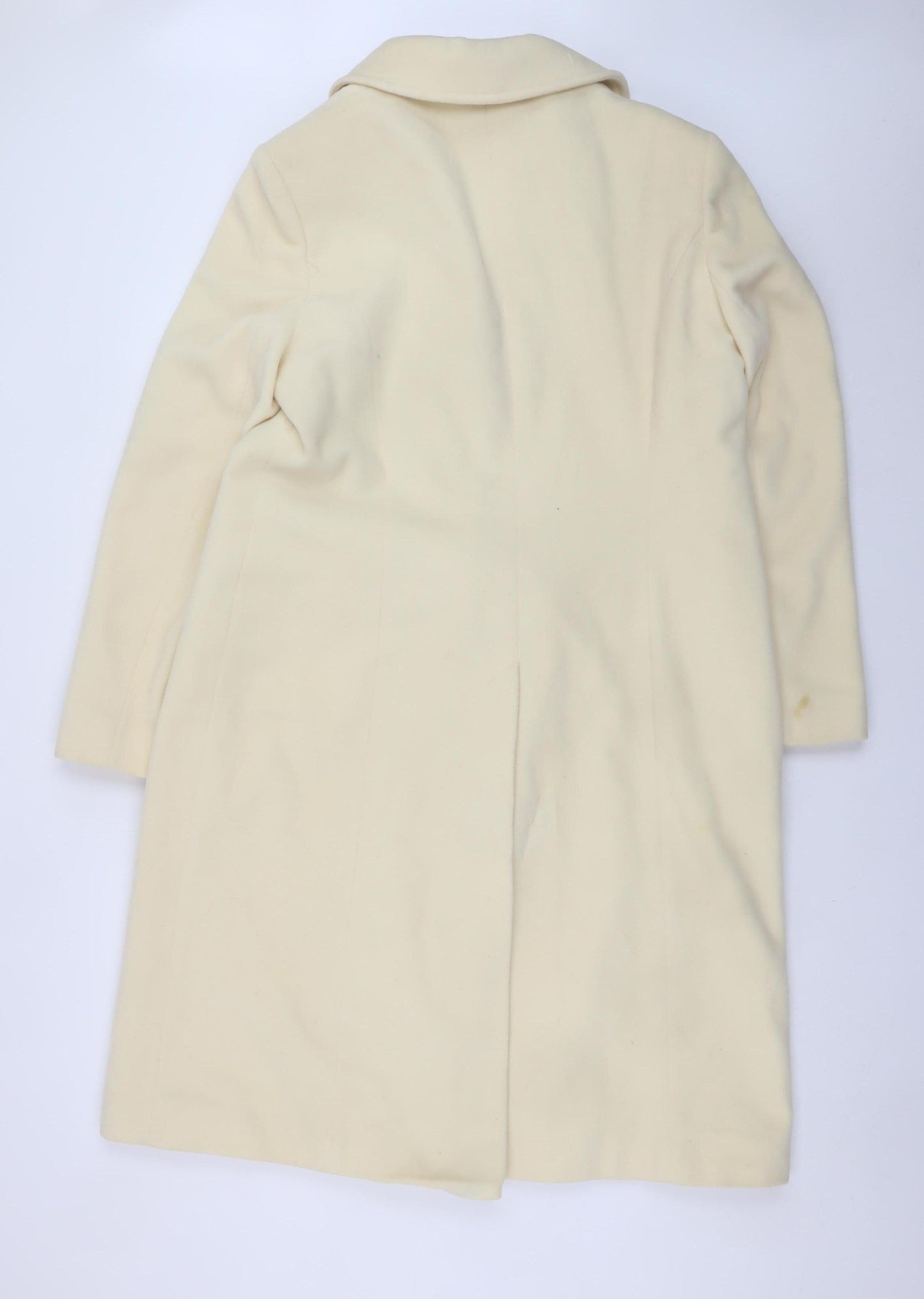 Marks and Spencer Women’s Ivory Long Wool Blend Overcoat Size 18