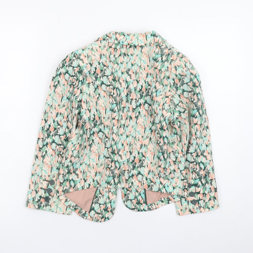 H&M Women's Multicoloured Blazer Size 8 Lightweight Lined Jacket