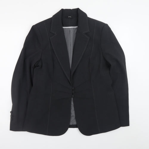 Marks and Spencer Women Black Size 16 Blazer Jacket Workwear