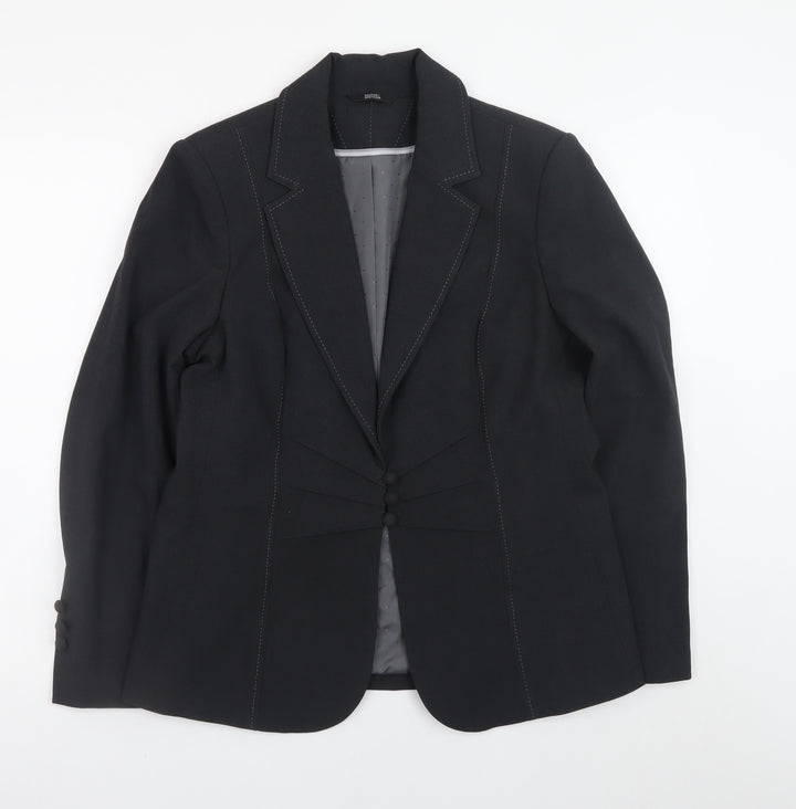 Marks and Spencer Women Black Size 16 Blazer Jacket Workwear