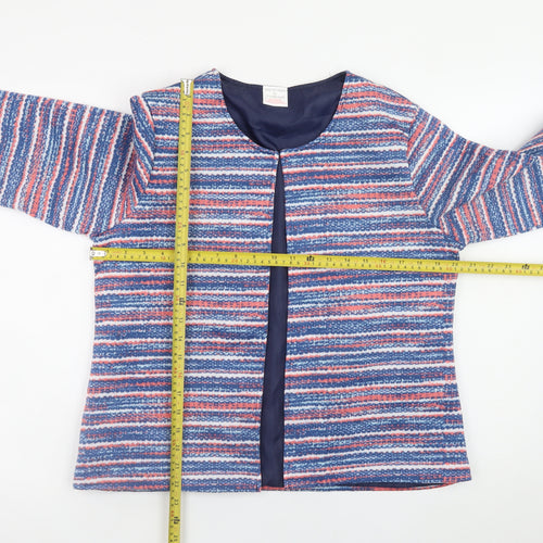 Anne de Lancay Womens Multicoloured Striped Short Jacket M