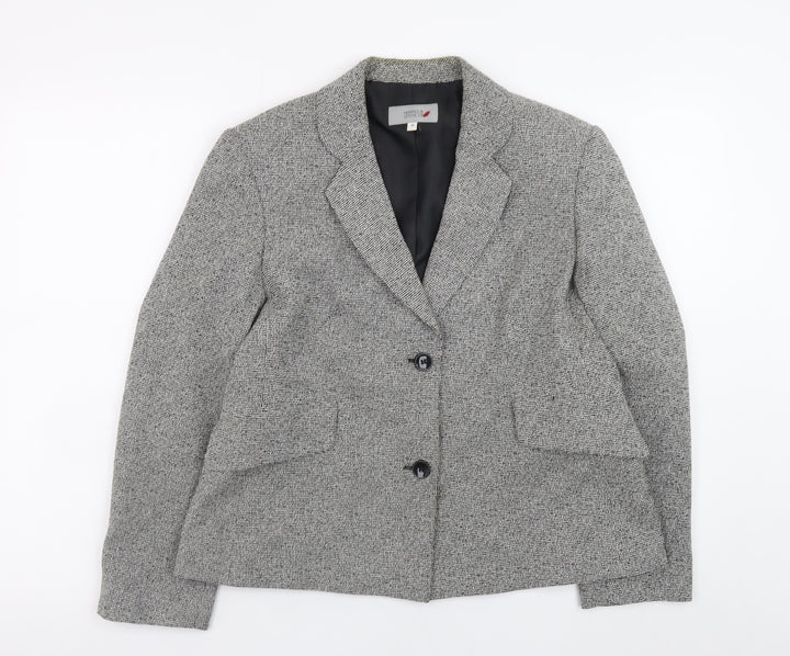 Marks and Spencer Women’s Grey Check Blazer Jacket Size 14