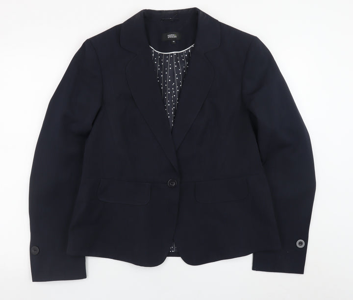 Marks and Spencer Women’s Blue Size 16 Blazer Jacket Lined Workwear