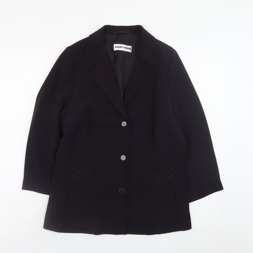 Gerry Weber Women's Black Size 12 Classic Polyester Blazer