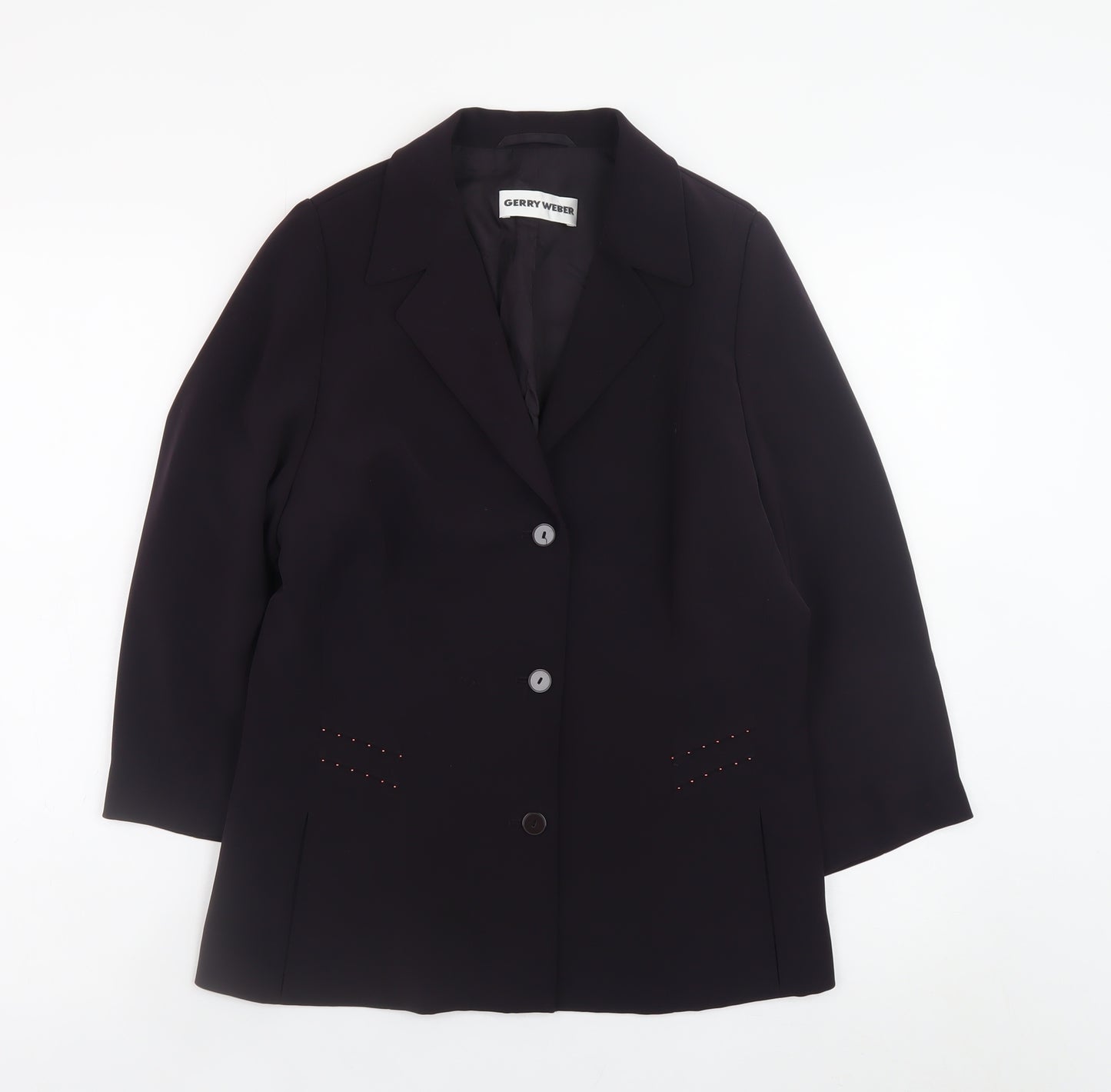 Gerry Weber Women's Black Size 12 Classic Polyester Blazer