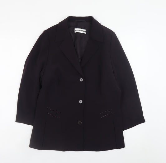 Gerry Weber Women's Black Size 12 Classic Polyester Blazer
