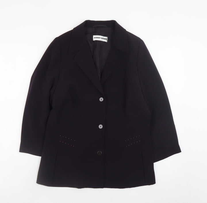 Gerry Weber Women's Black Size 12 Classic Polyester Blazer
