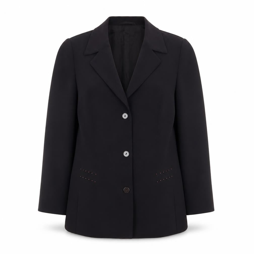 Front view of Gerry Weber Women's Black, size 12, Classic Polyester Blazer