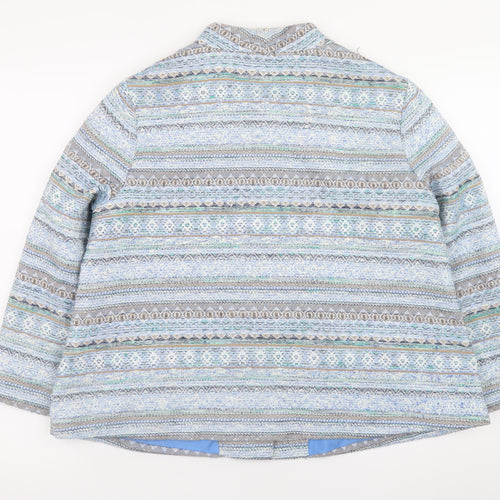 Sahara Womens Multicoloured Tweed Button Jacket Size M