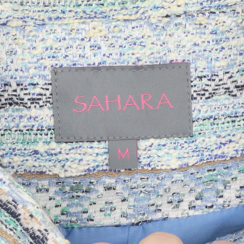 Sahara Womens Multicoloured Tweed Button Jacket Size M