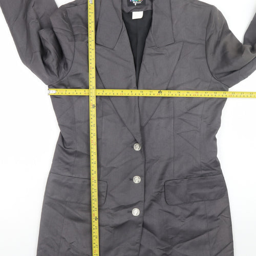 Tally Weijl Women’s Grey Long Blazer Jacket Size 14