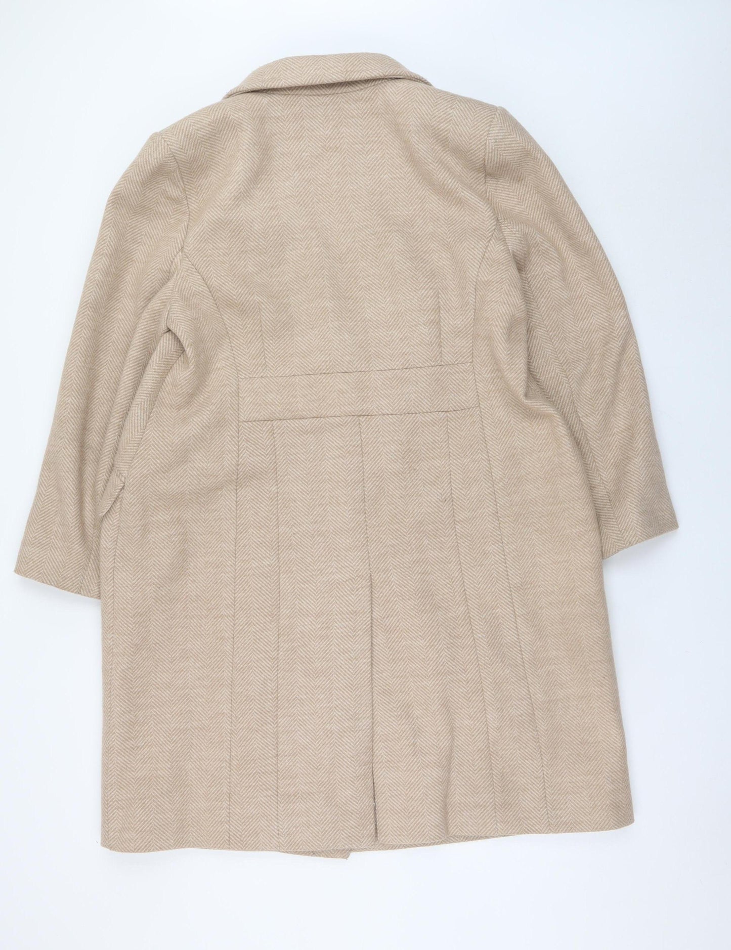 Principles Petite Women's Beige Long Overcoat Size 18 Petite