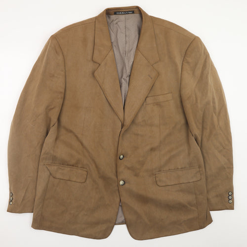 Oakman Men's Brown Classic Blazer Jacket Size 46