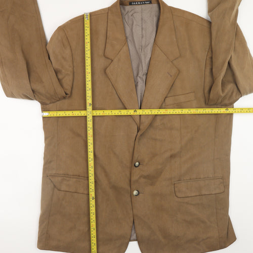Oakman Men's Brown Classic Blazer Jacket Size 46