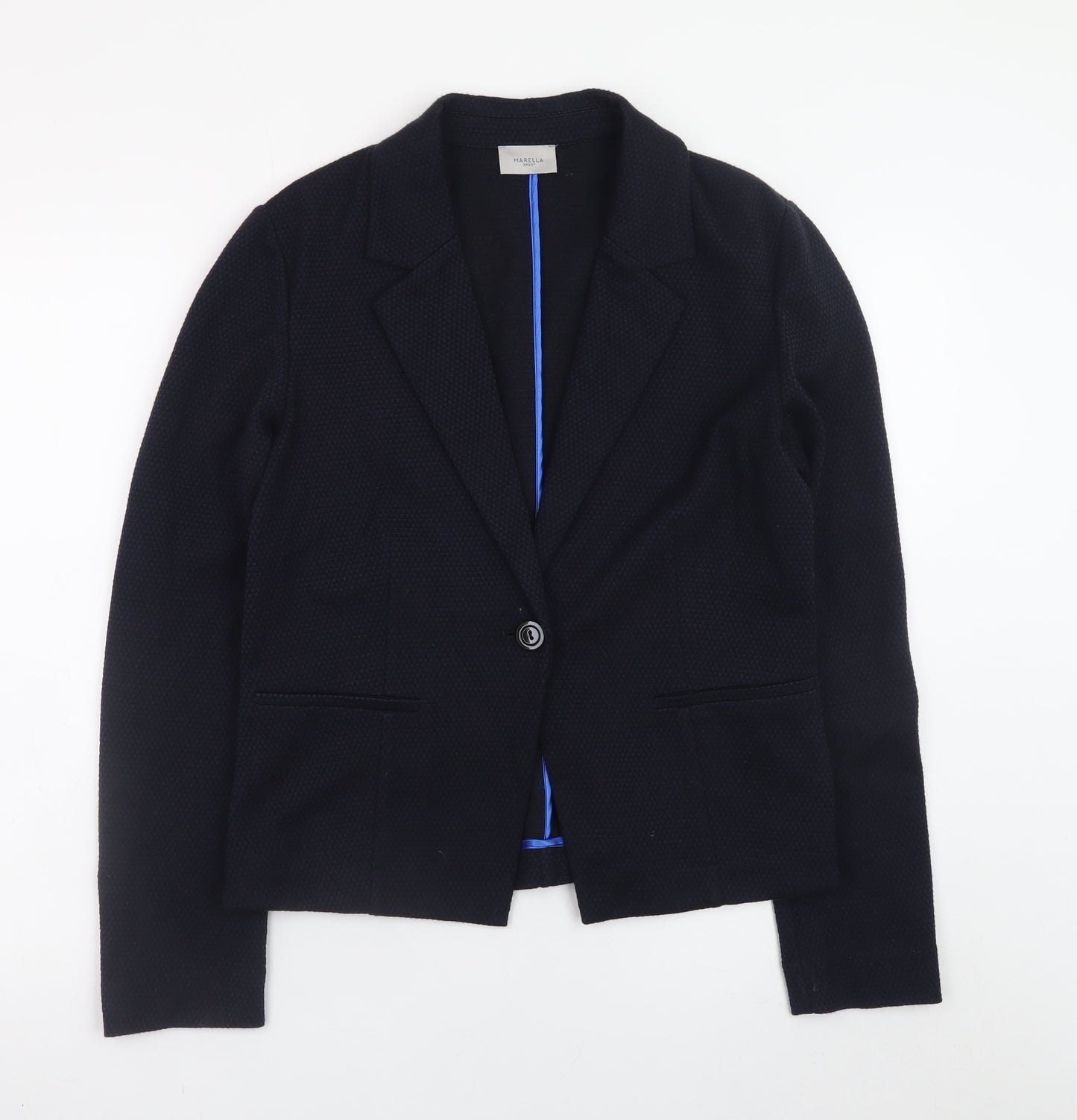 Marella Sport Women's Black L Jersey Blazer Jacket