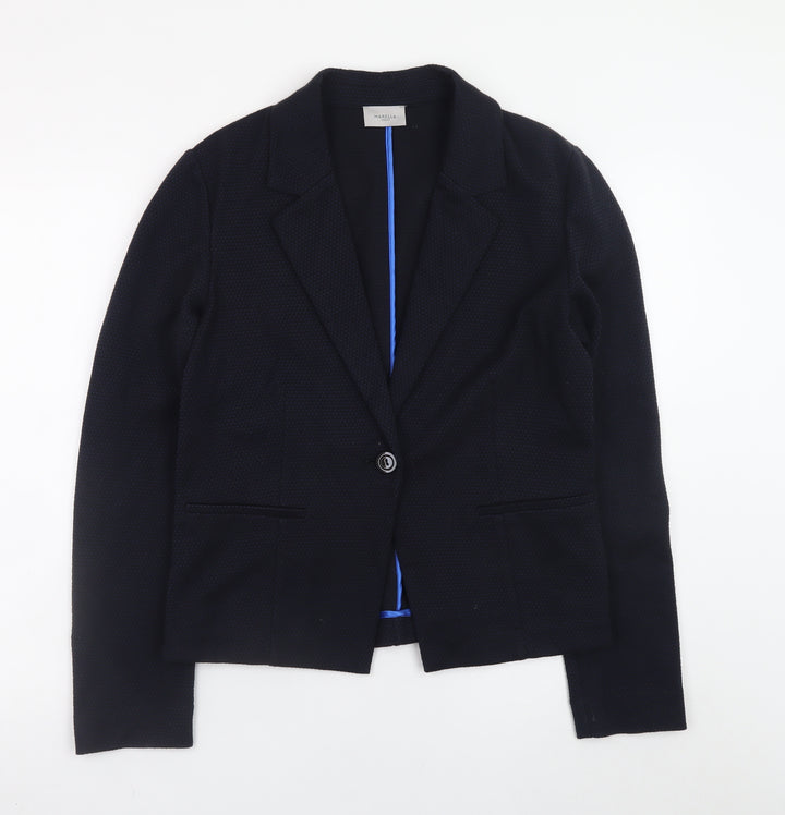 Marella Sport Women's Black L Jersey Blazer Jacket