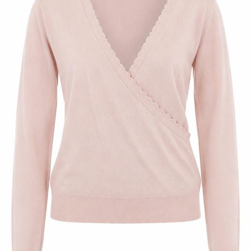 Crew Clothing Women Pink Wrap V-Neck Jumper Size M