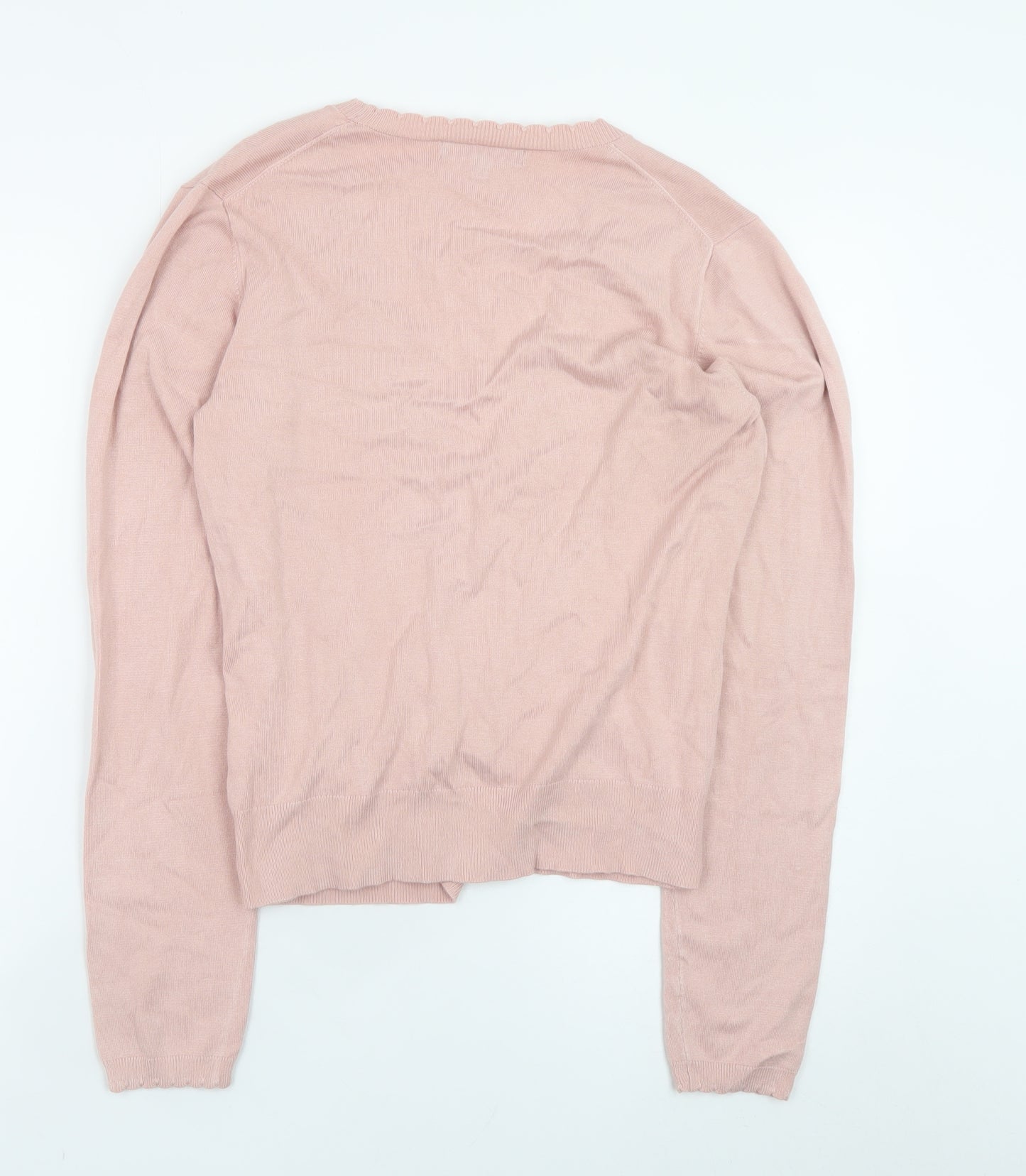 Crew Clothing Women Pink Wrap V-Neck Jumper Size M