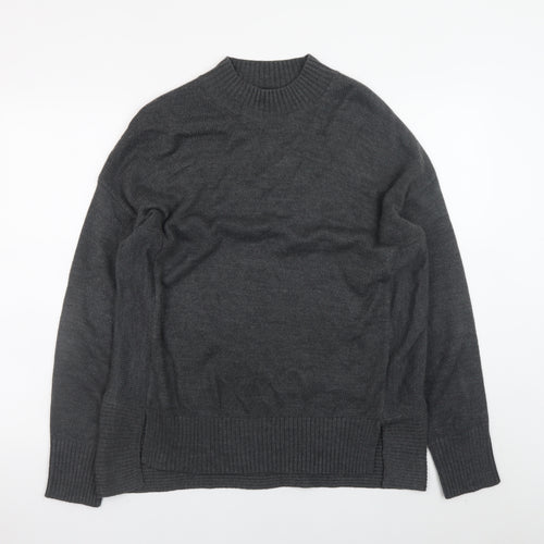 NEXT Women’s Grey Acrylic Mock Neck Long Sleeve Jumper Size 14