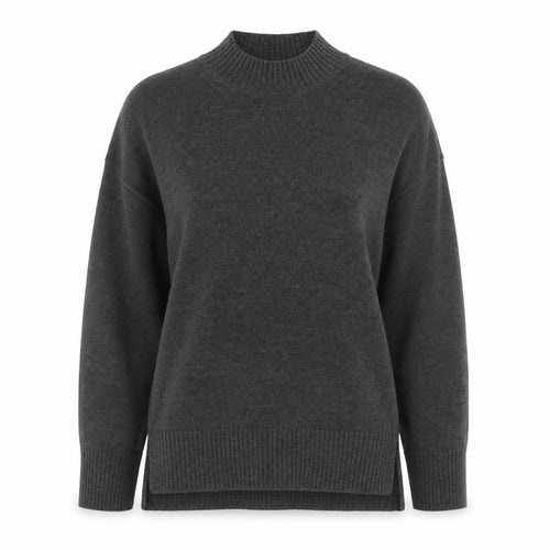 NEXT Women’s Grey Acrylic Mock Neck Long Sleeve Jumper Size 14