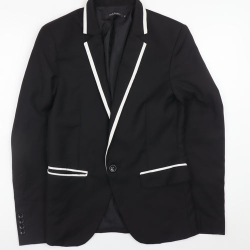 Paul Smith London Men's Black 38 Slim Fit Blazer White Trim Formal Jacket