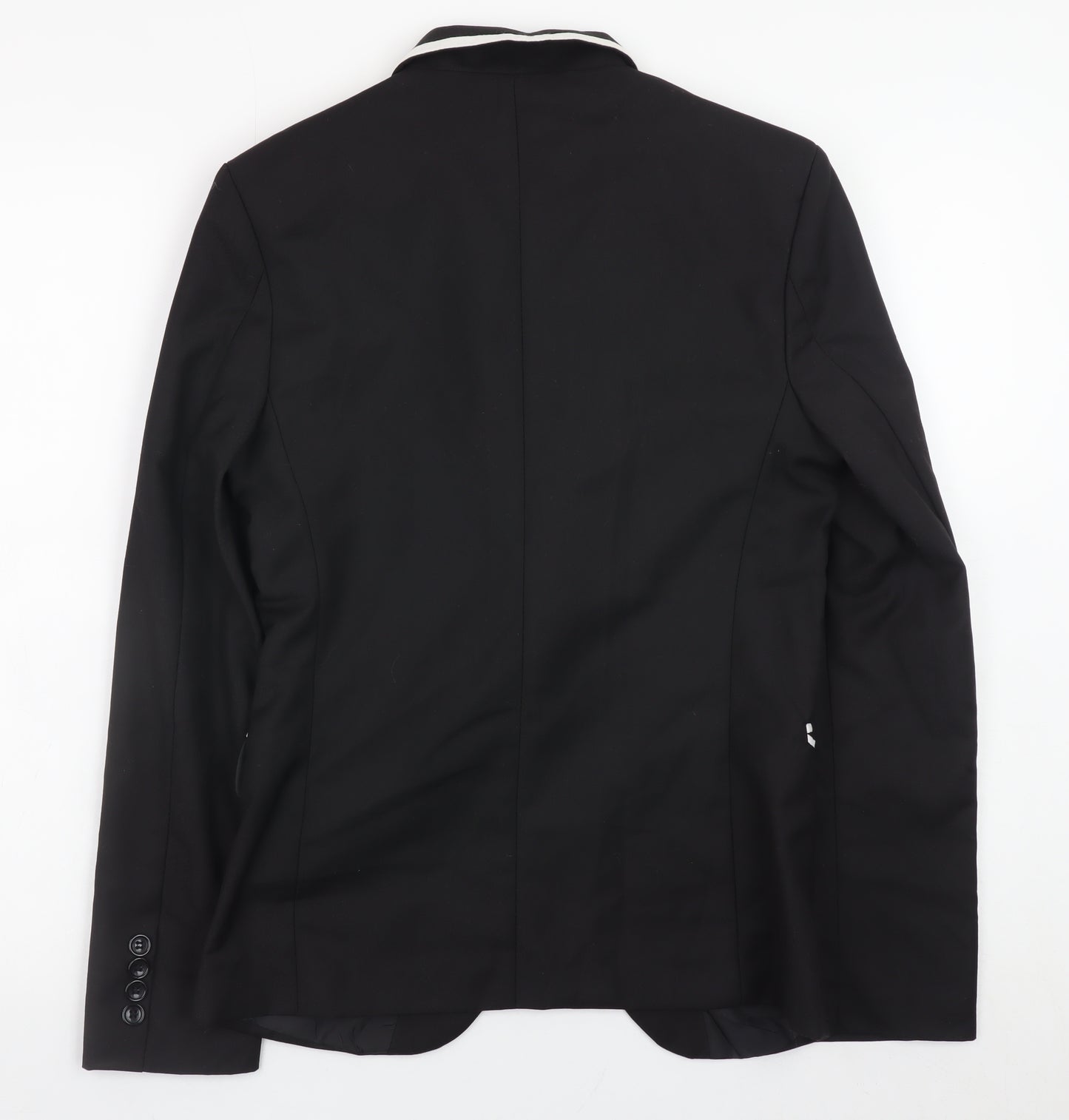 Paul Smith London Men's Black 38 Slim Fit Blazer White Trim Formal Jacket