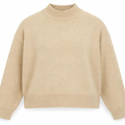 New Look Women’s Beige Mock Neck Petite L Jumper