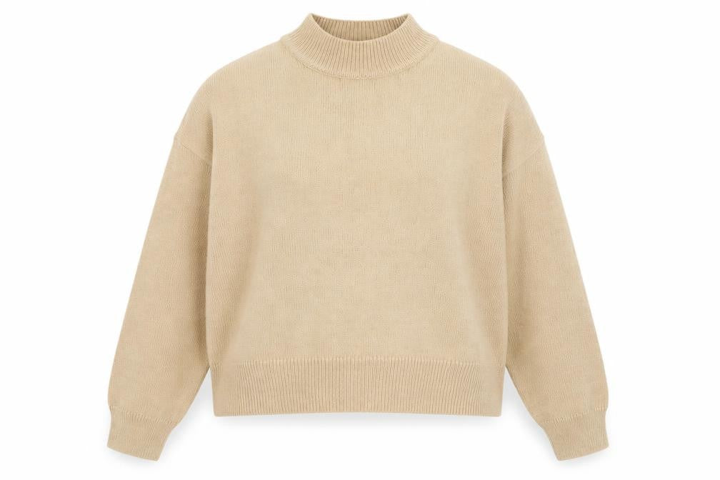 New Look Women’s Beige Mock Neck Petite L Jumper