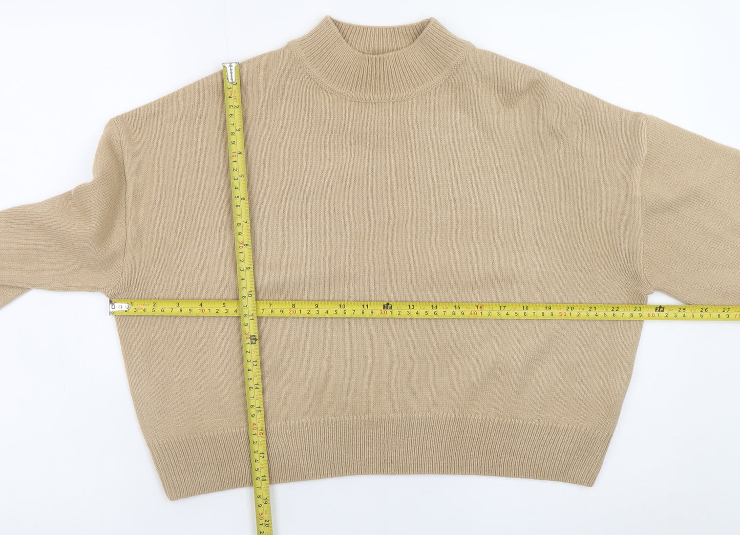 New Look Women’s Beige Mock Neck Petite L Jumper