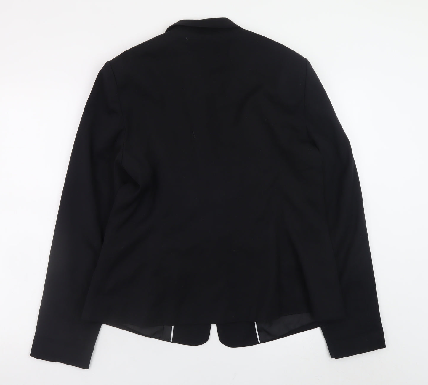Tu Women Black Regular Fit Blazer Size 16 Lined Work Jacket