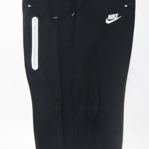 Nike Men’s Black Jogger Trousers M Regular Cotton Blend