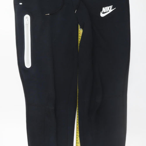 Nike Men’s Black Jogger Trousers M Regular Cotton Blend