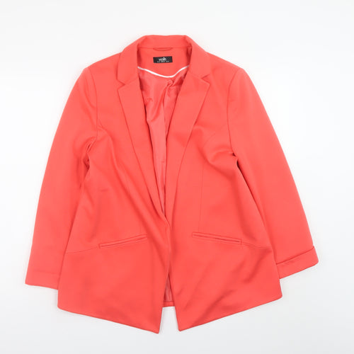 Wallis Women's Coral Blazer Jacket Size 14 Classic Polyester Blend