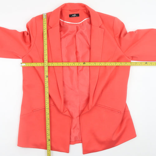 Wallis Women's Coral Blazer Jacket Size 14 Classic Polyester Blend