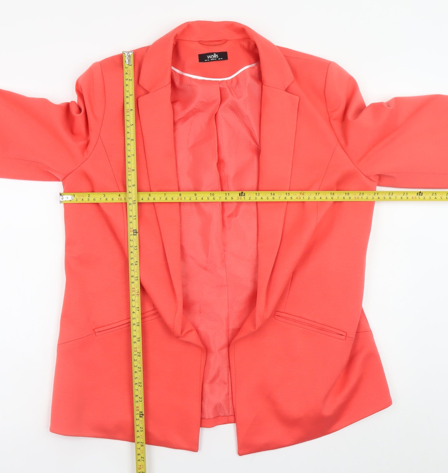 Wallis Women's Coral Blazer Jacket Size 14 Classic Polyester Blend