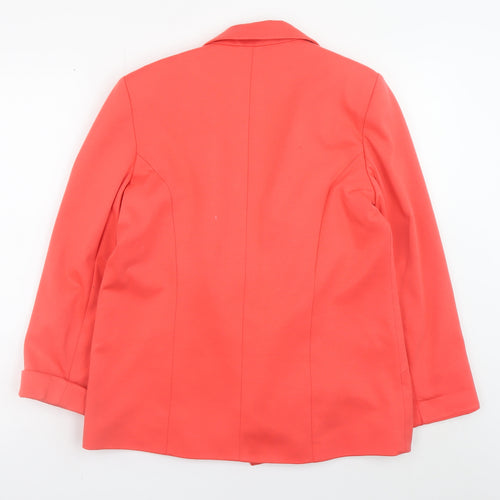 Wallis Women's Coral Blazer Jacket Size 14 Classic Polyester Blend
