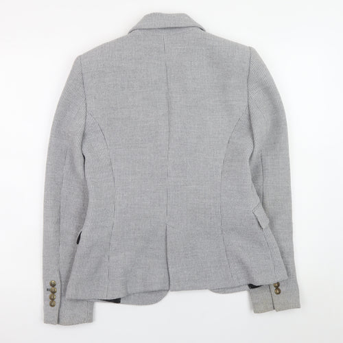 Zara Woman Grey Wool Blend Blazer Jacket Medium UK 12