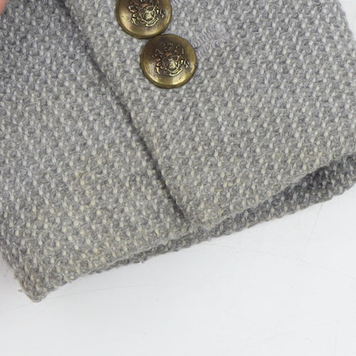 Zara Woman Grey Wool Blend Blazer Jacket Medium UK 12