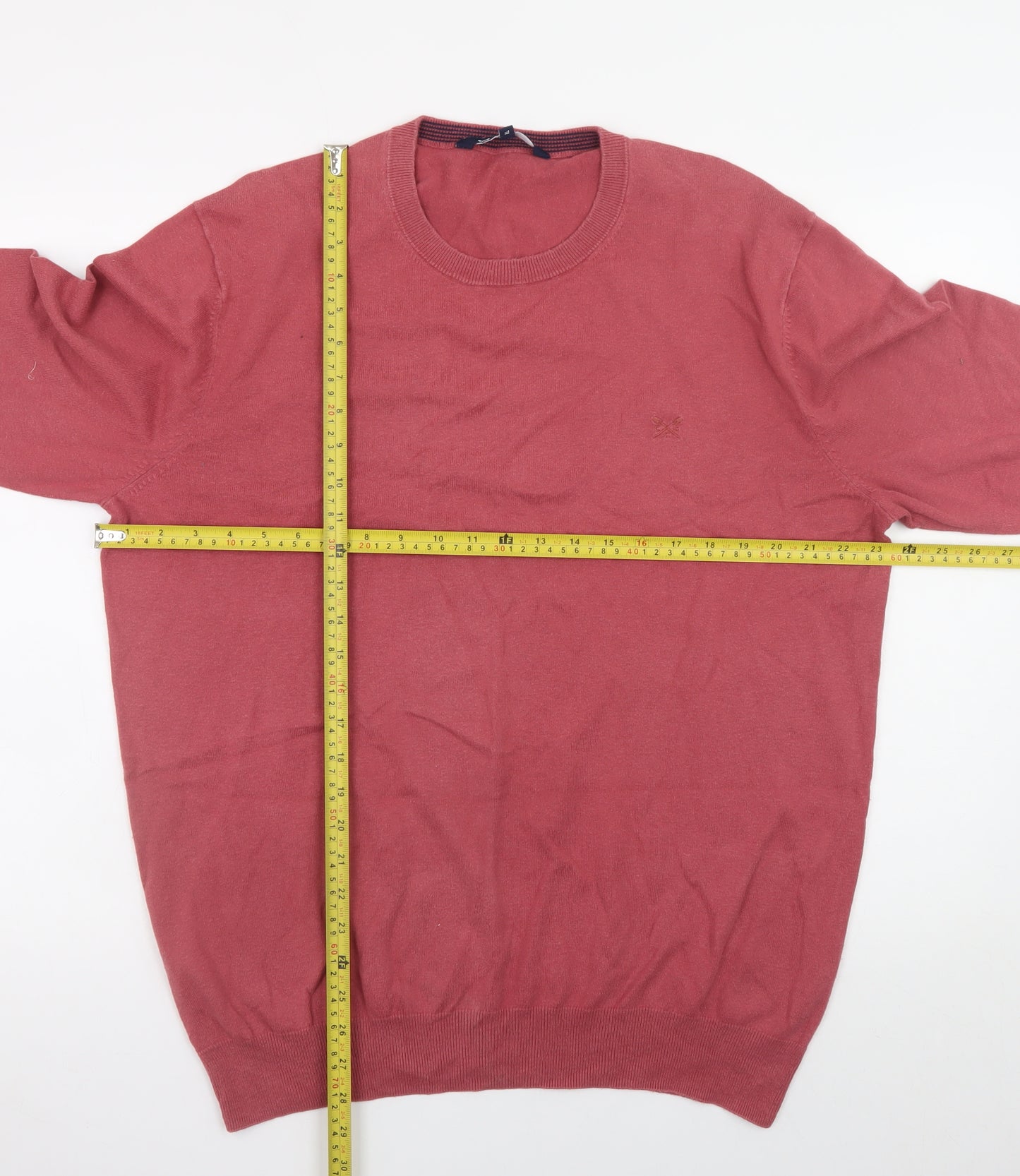Crew Clothing Company Men's Red XL Cotton Crew Neck Jumper