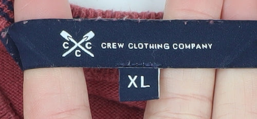 Crew Clothing Company Men's Red XL Cotton Crew Neck Jumper