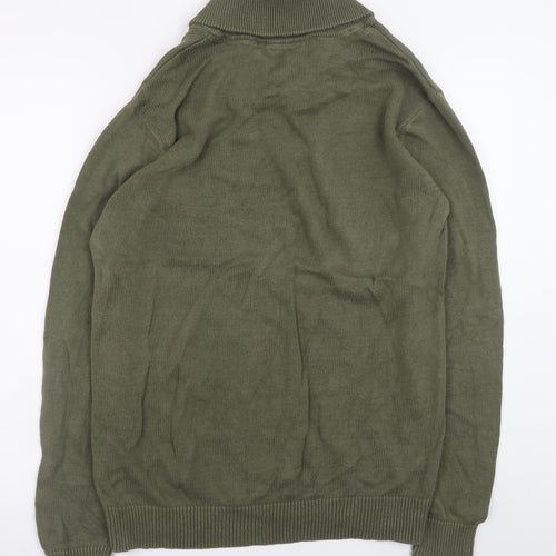 Adidas Men's Green Cotton Pullover Jumper L Regular Fit