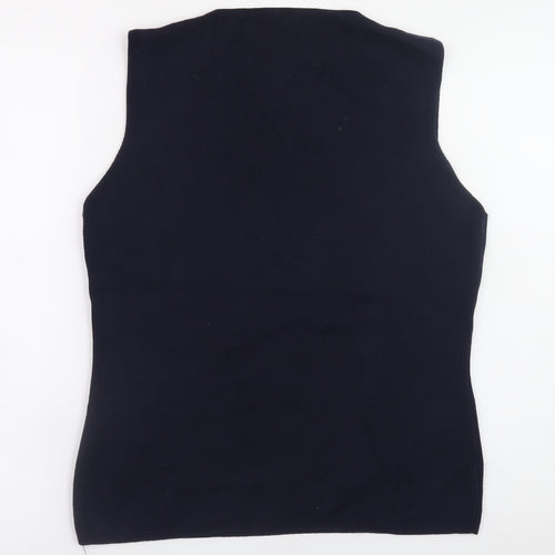 Marks and Spencer Women Black Cotton Sleeveless Tank Top Size 18