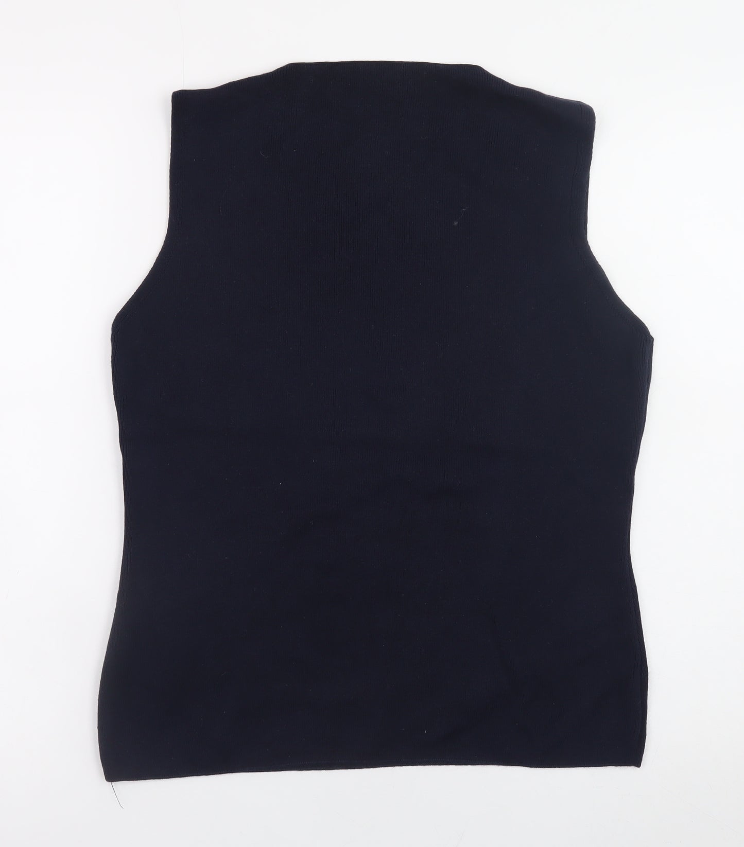 Marks and Spencer Women Black Cotton Sleeveless Tank Top Size 18