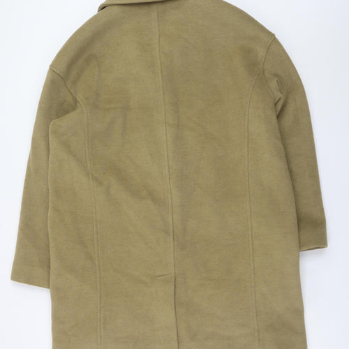 Marks and Spencer Women's Beige Mid-Length Wool Look Overcoat Size 14