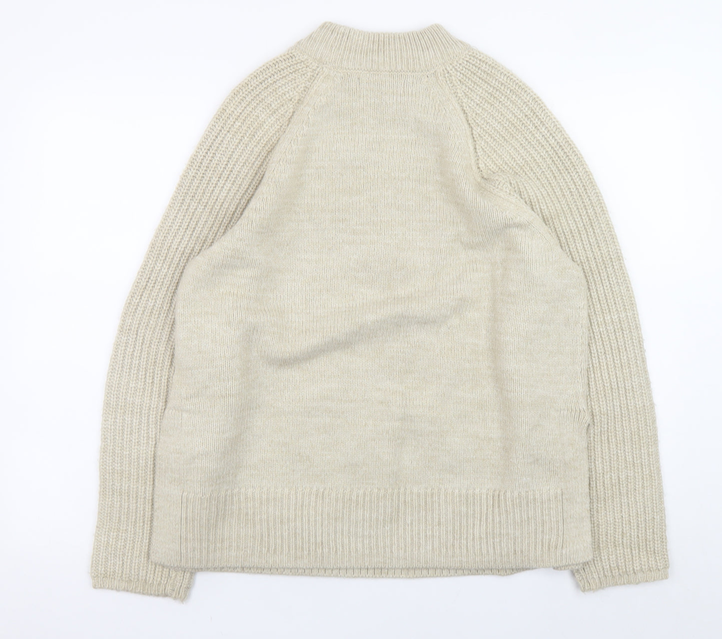 Marks and Spencer Womens Beige Medium Crew Neck Knit Jumper