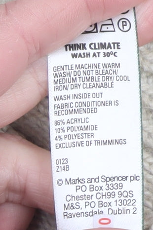 Marks and Spencer Womens Beige Medium Crew Neck Knit Jumper