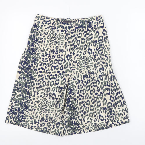 Marks and Spencer Womens Multicoloured Leopard Print Chino Shorts Size 6