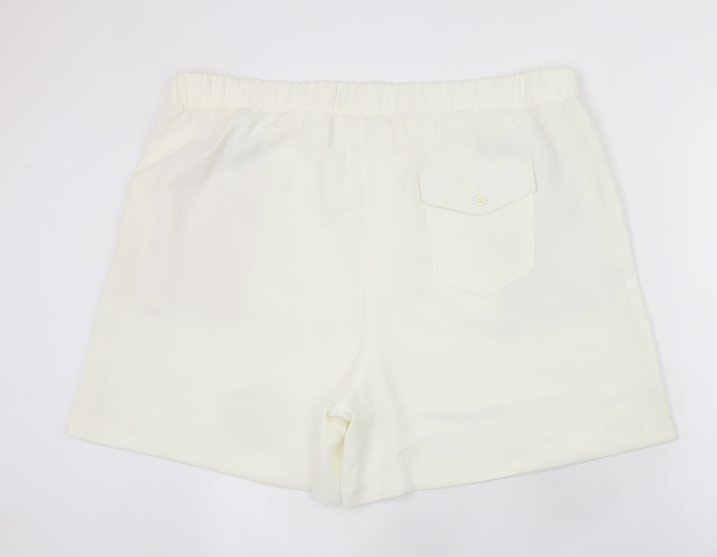 Marks and Spencer Women’s Ivory Chino Shorts Size 22 Regular Fit