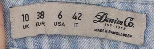 Denim Co Women’s Light Blue Lace Trim Denim Hot Pants Shorts Size 10
