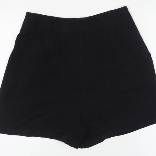 ASOS Women Black Size 10 High-Waist Chino Shorts